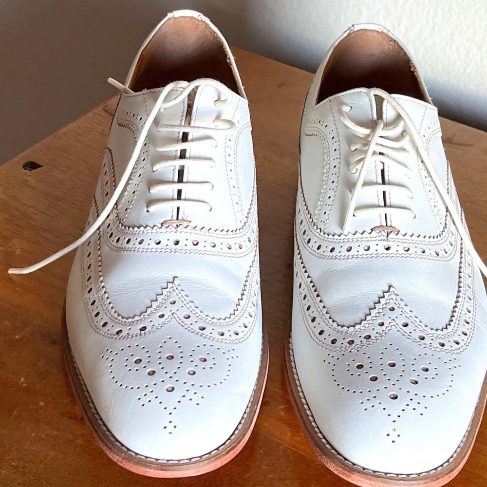 White leather wingtips